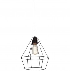 Φωτιστικό Κρεμαστό Μονόφωτο Φ20cm E27 230V Μαύρο 955HEIDI1/BL